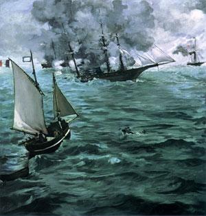 Edouard Manet The Battle of the Kearsarge and the Alabama Sweden oil painting art